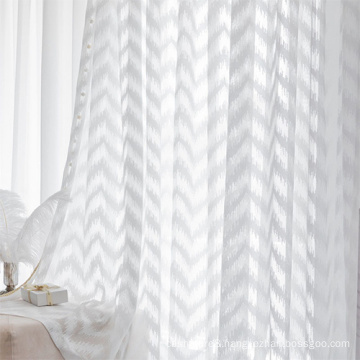 Semi-transparent Sunscreen Jacquard Curtain Sheer